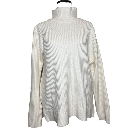 Banana Republic Turtleneck Knit Sweater‎ Women Large Wool Blend Preppy Academia - Picture 1 of 12